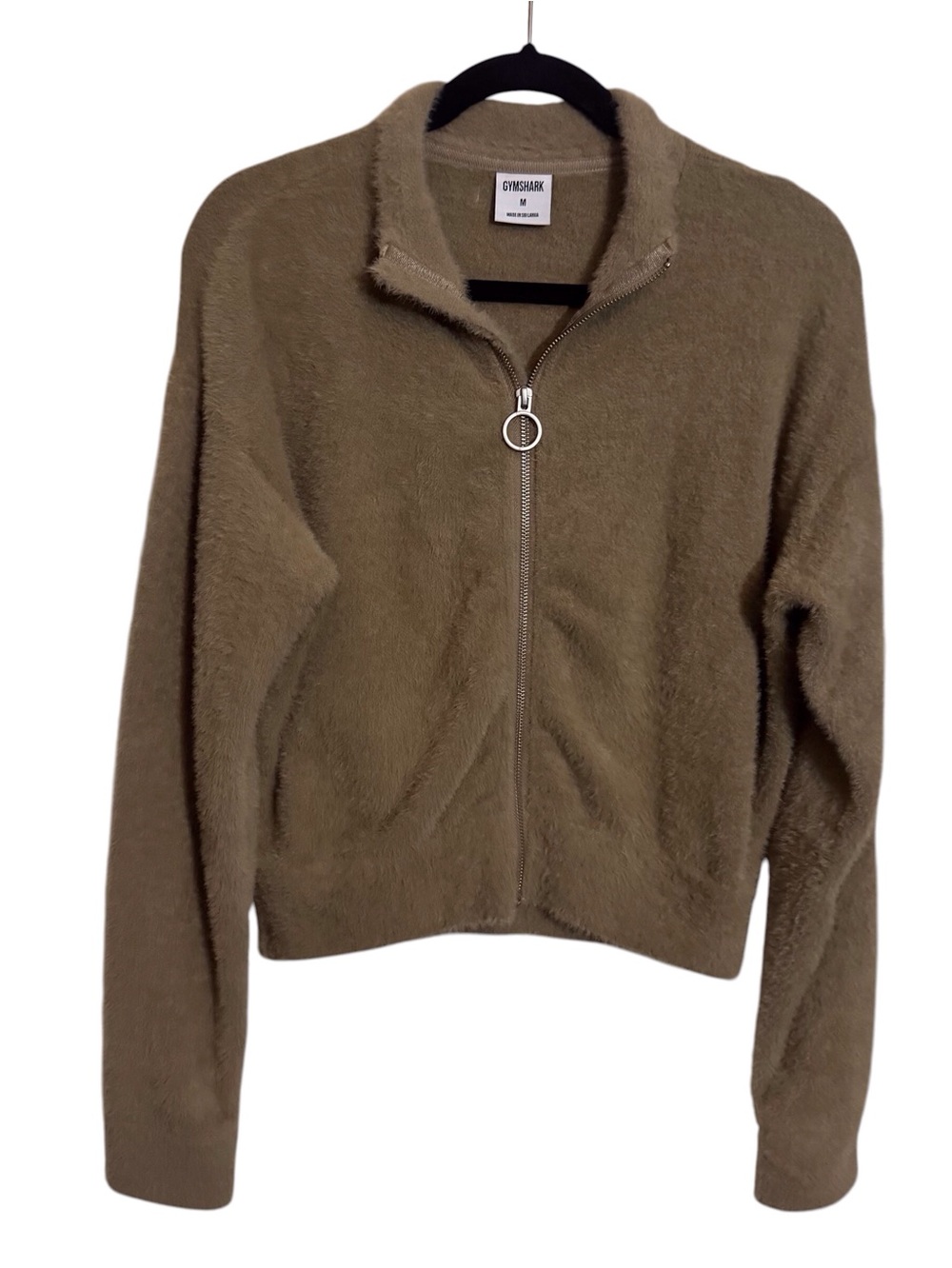 Gymshark x Whitney Simmons Medium Brown Eyelash Full Zip Jacket Lounge Fuzzy